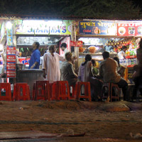 Stall at Chowpatty beach in Mumbai